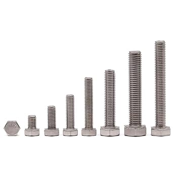 Amazon | 1/2-13 x 1 (8 PCS) ステンレス六角ボルト 六角頭ねじ